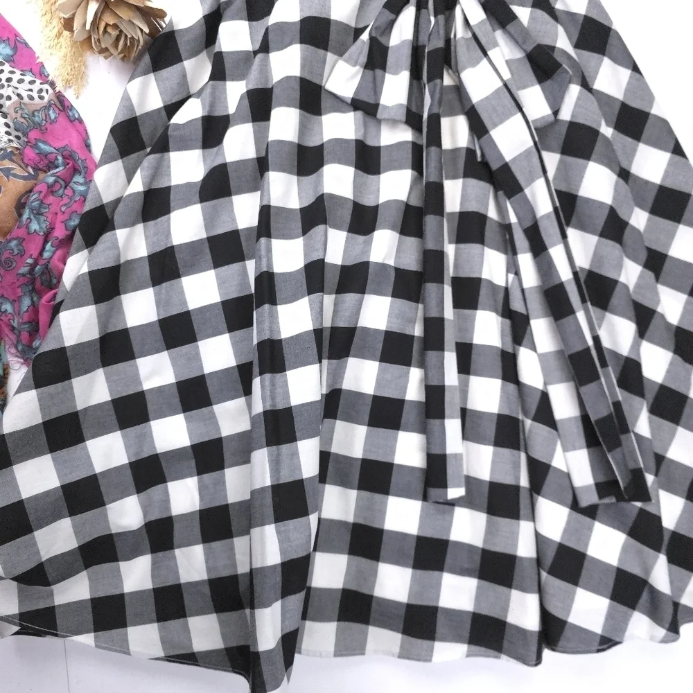 Calvin Klein Black and White Checkered Dress. Sz 6 - Picture 6 of 12